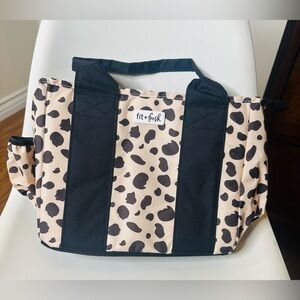 Black and Cream Patterned Tote Bag